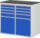 Schubladenschrank LL7.3.3 | B1145xT650xH1030mm | M-Top-22mm | 8xSchublade-TA | 2xTür