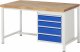Werkbank höhenverstellbar 8162A1 | B1500xT900xH840-1040mm | 4xSchublade-TA Werkbank höhenverstellbar 8162A1 | B1500xT900xH840-1040mm | 4xSchublade-TA