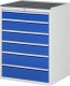 Schubladenschrank XL7.6 | B770xT650xH1035mm | MT-Top-25mm | 6xSchublade-TA