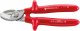 VDE-Kabelschere L.220mm Kopf verchromt Griffe tauchisoliert | DIN EN 60900 | #T; AC/1000 V