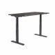 Schreibtisch 1200x605-1255x800mm Platte Eiche dunkel Gestell sw Schreibtisch 1200x605-1255x800mm Platte Eiche dunkel Gestell sw