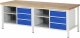 Werkbank höhenverstellbar 8462A2 | B2500xT900xH840-1040mm | 6xSchublade-VA