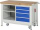 Werkbank mit Fahrgestell 8463 | B1250xT700xH880mm | 4xSchublade-TA