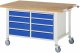 Fahrbare Werkbank 8477 | B1500xT900xH880-1080mm | 8xSchublade-VA Fahrbare Werkbank 8477 | B1500xT900xH880-1080mm | 8xSchublade-VA