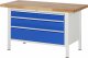 Werkbank höhenverstellbar 8359A2 | B1500xT700xH840-1040mm | 3xSchublade-VA