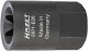 HAZET Bremssattel Einsatz 2871-E20 ∙ 22 mm Außen-Sechskant ∙ Außen TORX® Profil ∙ SW E20