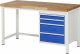 Werkbank höhenverstellbar 8161A1 | B1500xT700xH840-1040mm | 4xSchublade-TA Werkbank höhenverstellbar 8161A1 | B1500xT700xH840-1040mm | 4xSchublade-TA