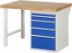 Werkbank 7511A1 | B1250xT900xH890mm | 5xSchublade-TA