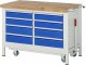 Werkbank mit Fahrgestell 8477 | B1250xT700xH880mm | 8xSchublade-VA Werkbank mit Fahrgestell 8477 | B1250xT700xH880mm | 8xSchublade-VA