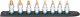 HAZET SmartRail ∙ Flexible Kunststoff-Steckleiste 992T-SR/8 ∙ 1/2 Zoll (12,5 mm) Vierkant hohl ∙ Innen TORX® Profil ∙ 8-teilig ∙
