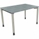 Schreibtisch Vierfuß Rundrohr B1200xT800xH680-820 si/Beton hell Schreibtisch Vierfuß Rundrohr B1200xT800xH680-820 si/Beton hell