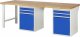 Werkbank 7503A8 | B2500xT900xH890mm | 4xSchublade-VA | 2xTür