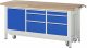 Werkbank mit Fahrgestell 8570 | B2000xT700xH880mm | 6xSchublade-TA | 1xTür