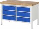 Werkbank höhenverstellbar 8473A2 | B1250xT700xH840-1040mm | 6xSchublade-TA Werkbank höhenverstellbar 8473A2 | B1250xT700xH840-1040mm | 6xSchublade-TA