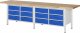 Werkbank höhenverstellbar 8473A2 | B3000xT700xH840-1040mm | 12xSchublade-TA
