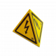 Warnpyramide mit Magnetfuß und Blitzpfeil Warnpyramide