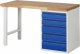 Werkbank 7513I1 | B1500xT700xH890mm | 5xSchublade-TA Werkbank 7513I1 | B1500xT700xH890mm | 5xSchublade-TA
