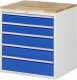 Schubladenschrank XL5.11 | B770xT650xH825mm | B-Top-25mm | 5xSchublade-TA