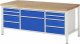 Werkbank höhenverstellbar 8755A2 | B2000xT900xH840-1040mm | 10xSchublade-TA