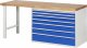 Werkbank 7717A1 | B2000xT700xH890mm | 7xSchublade-TA Werkbank 7717A1 | B2000xT700xH890mm | 7xSchublade-TA