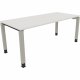 Schreibtisch Vierfuß Quadratrohr B1800xT800xH680-820 si/Weiß Schreibtisch Vierfuß Quadratrohr B1800xT800xH680-820 si/Weiß