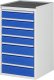 Schubladenschrank L7.10 | B580xT650xH1035mm | MT-Top-25mm | 7xSchublade-VA