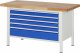 Werkbank höhenverstellbar 8368A2 | B1500xT700xH840-1040mm | 4xSchublade-TA