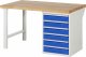 Werkbank 7516A1 | B1500xT900xH840mm | 6xSchublade-VA