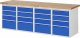 Werkbank 7510A5 | B2500xT900xH840mm | 16xSchublade-TA Werkbank 7510A5 | B2500xT900xH840mm | 16xSchublade-TA
