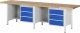 Werkbank höhenverstellbar 8452A2 | B3000xT700xH840-1040mm | 6xSchublade-TA