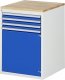 Schubladenschrank L5.6 | B580xT650xH825mm | B-Top-25mm | 3xSchublade-TA | 1xTür