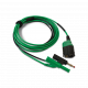 PicoBNC+ 5 m Messleitung permanent Masse | 4 mm (grün) PicoBNC+ 5 m Messleitung