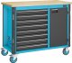 HAZET Werkbank ∙ fahrbar Assistent 179NW ∙ einzeln 179NW-8 ∙ L x B x H: 1150 mm x 600 mm x 964 mm ∙ Schubladen | flach: 8 x 81 x 