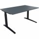 Schreibtisch Kufe Einzels. Quadrat B1400xT900xH650-850 an/Lavagrau Schreibtisch Kufe Einzels. Quadrat B1400xT900xH650-850 an/Lavagrau