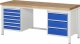 Werkbank höhenverstellbar 8183A1 | B2000xT700xH840-1040mm | 9xSchublade-TA Werkbank höhenverstellbar 8183A1 | B2000xT700xH840-1040mm | 9xSchublade-TA