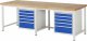 Werkbank höhenverstellbar 8168A1 | B2500xT900xH840-1040mm | 10xSchublade-VA Werkbank höhenverstellbar 8168A1 | B2500xT900xH840-1040mm | 10xSchublade-VA