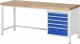 Werkbank höhenverstellbar 8168A1 | B2000xT700xH840-1040mm | 5xSchublade-TA Werkbank höhenverstellbar 8168A1 | B2000xT700xH840-1040mm | 5xSchublade-TA