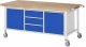Fahrbare Werkbank 8569 | B2000xT900xH880mm | 3xSchublade-VA | 2xTüren