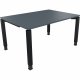 Schreibtisch Vierfuß Quadratrohr B1400xT1000xH680-820 an/Lavagrau
