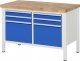 Werkbank höhenverstellbar 8474A2 | B1250xT700xH840-1040mm | 6xSchublade-TA Werkbank höhenverstellbar 8474A2 | B1250xT700xH840-1040mm | 6xSchublade-TA