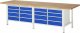 Werkbank höhenverstellbar 8477A2 | B3000xT900xH840-1040mm | 16xSchublade-TA Werkbank höhenverstellbar 8477A2 | B3000xT900xH840-1040mm | 16xSchublade-TA