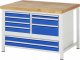 Werkbank höhenverstellbar 8933A2 | B1250xT900xH840-1040mm | 9xSchublade-TA Werkbank höhenverstellbar 8933A2 | B1250xT900xH840-1040mm | 9xSchublade-TA
