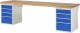 Werkbank 7510A3 | B3000xT900xH840mm | 8xSchublade-VA