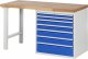 Werkbank 7617A1 | B1500xT700xH890mm | 7xSchublade-VA Werkbank 7617A1 | B1500xT700xH890mm | 7xSchublade-VA
