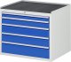 Schubladenschrank XL3.11 | B770xT650xH645mm | MT-Top-25mm | 5xSchublade-TA Schubladenschrank XL3.11 | B770xT650xH645mm | MT-Top-25mm | 5xSchublade-TA