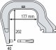 Elektrodenbügel C8 - 8 bar/550 daN - LG 177 mm - nicht isoliert Elektrodenbügel C8 - 8 bar/550 daN - LG 177 mm - nicht isoliert