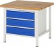 Werkbank höhenverstellbar 8257A2 | B1000xT900xH840-1040mm | 3xSchublade-VA