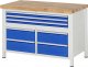 Werkbank höhenverstellbar 8924A2 | B1250xT700xH840-1040mm | 7xSchublade-VA Werkbank höhenverstellbar 8924A2 | B1250xT700xH840-1040mm | 7xSchublade-VA