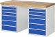 Werkbank 7515A3 | B1500xT700xH890mm | 12xSchublade-VA