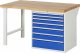 Werkbank 7617A1 | B1500xT900xH840mm | 7xSchublade-VA Werkbank 7617A1 | B1500xT900xH840mm | 7xSchublade-VA